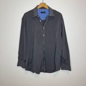 Ted Baker London Men’s Button Down Dress Shirt Charcoal Gray